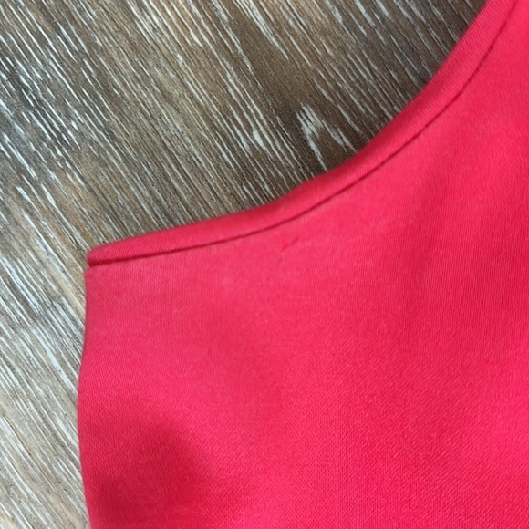 Spense Womens Rockabilly Dress Size 10 Bright Pink Square Sweetheart Neck - Flaw - Picture 14 of 16